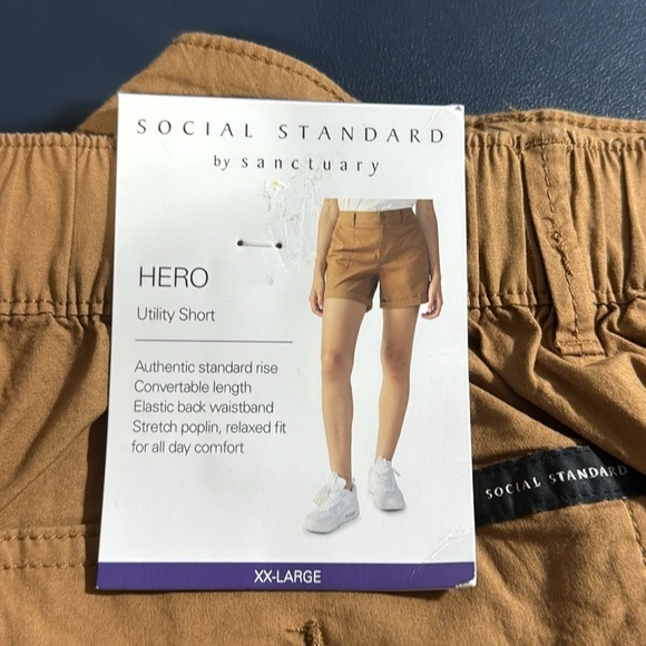 Sanctuary Social Standard Women's XXL Hero Utility Short Brown Convertible NWT - Picture 14 of 16